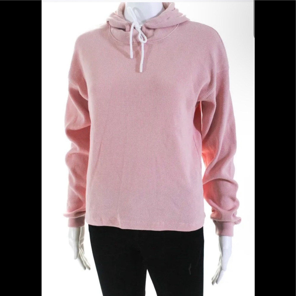 Leallo waffle cotton stretch hoodie sweatshirt - Picture 3 of 9